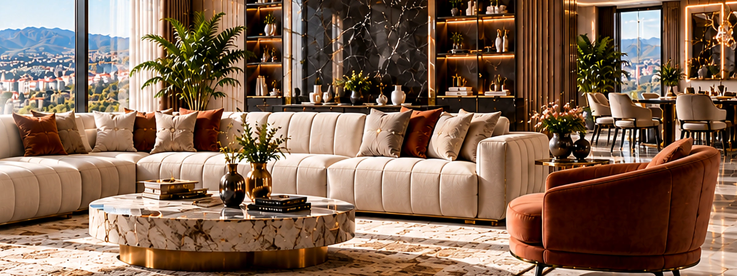 VERONA lüks mobilya koleksiyonları ile modern ve seçkin salon dekorasyonu